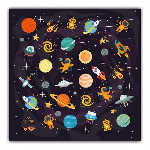 Genanvendelig stof hygiejnemaske Space Børns - 6-9 år