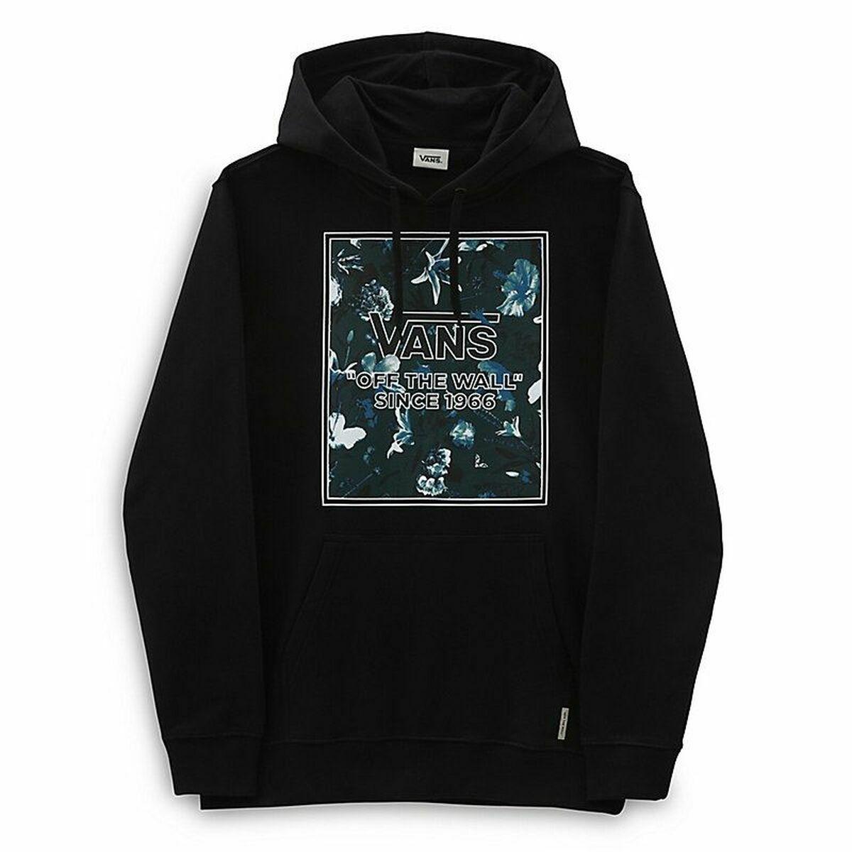 Hættetrøje til Mænd Vans Night Garden Sort 2XL