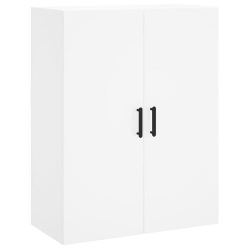 Højskab 69,5x34x180 cm konstrueret træ hvid