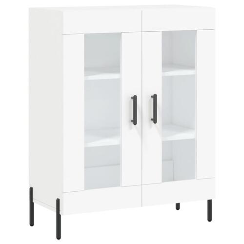 Højskab 69,5x34x180 cm konstrueret træ hvid