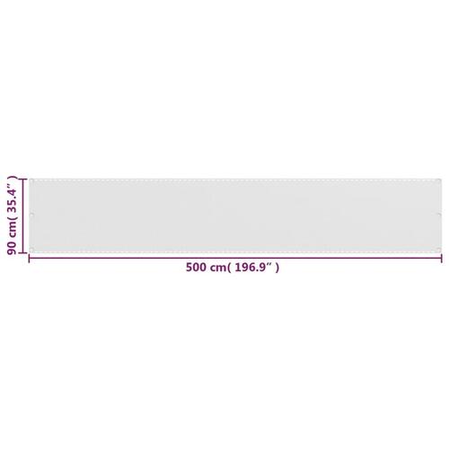 Altanafskærmning 90x500 cm HDPE hvid