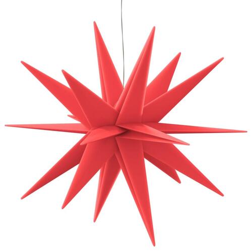 Juledekoration med LED-lys foldbar 57 cm rød