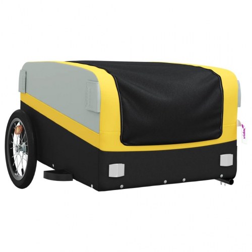 Cykelanhænger 45 kg - jern, sort/gul