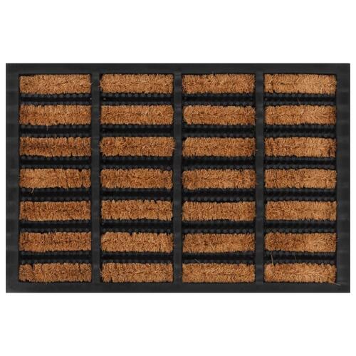 Dørmåtte 40x60 cm rektangulær gummi og coir