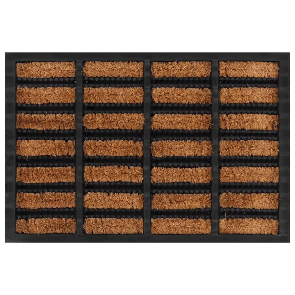 Dørmåtte 40x60 cm rektangulær gummi og coir