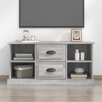 Tv-bord 99,5x35,5x48 cm konstrueret træ grå sonoma-eg