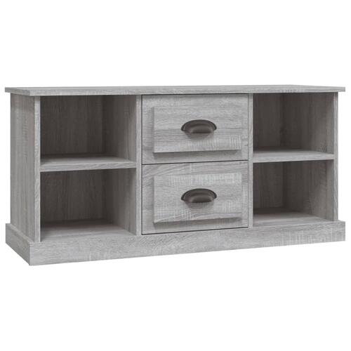 Tv-bord 99,5x35,5x48 cm konstrueret træ grå sonoma-eg