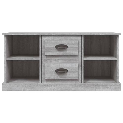 Tv-bord 99,5x35,5x48 cm konstrueret træ grå sonoma-eg