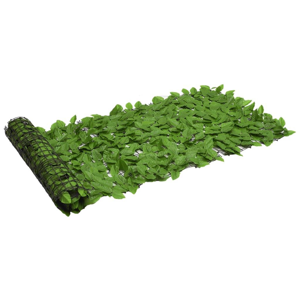 Altanafskærmning 600x75 cm med grønne blade