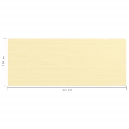 Altanafskærmning 120x300 cm HDPE beige