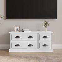 Tv-bord 100x35,5x45 cm konstrueret træ hvid
