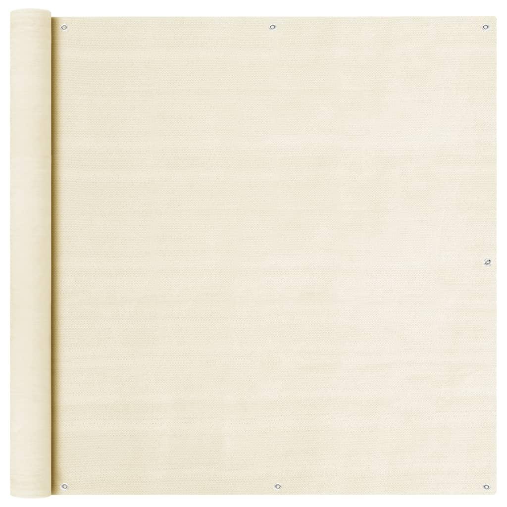 Altanafskærmning 120x500 cm HDPE cremefarvet