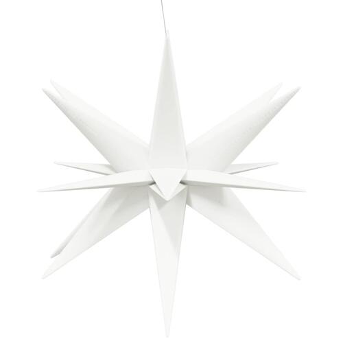 Juledekoration med LED-lys foldbar 100 cm hvid