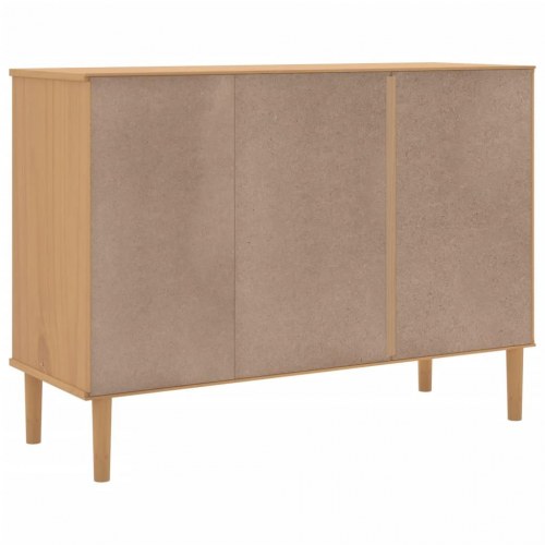 Skænk SENJA i rattan-look 112 x 40 x 80 cm - brun