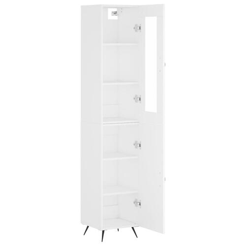 Skab 34,5x34x180 cm konstrueret træ hvid