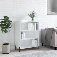Skab 69,5x32,5x90 cm konstrueret træ hvid højglans