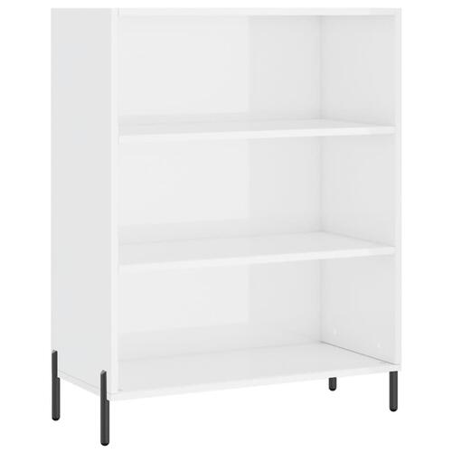 Skab 69,5x32,5x90 cm konstrueret træ hvid højglans