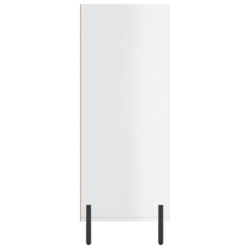 Skab 69,5x32,5x90 cm konstrueret træ hvid højglans