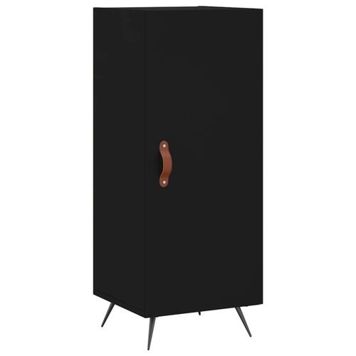 Skab 34,5x34x180 cm konstrueret træ sort