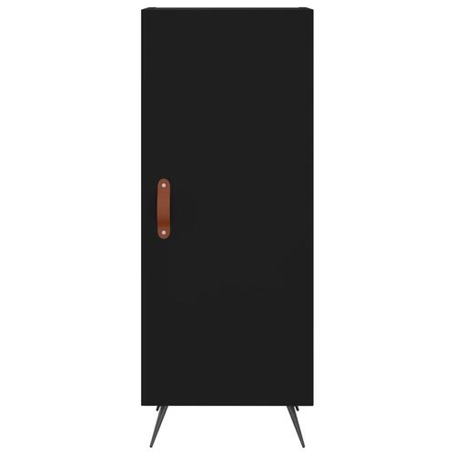 Skab 34,5x34x180 cm konstrueret træ sort