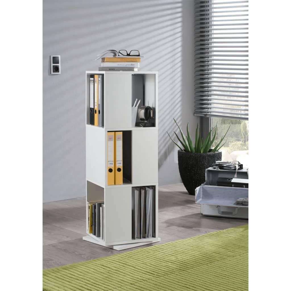 FMD roterende arkivskab åbent 34 x 34 x 108 cm hvid