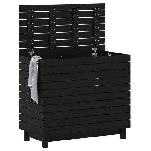 Vasketøjskurv 88,5x44x76 cm massivt fyrretræ