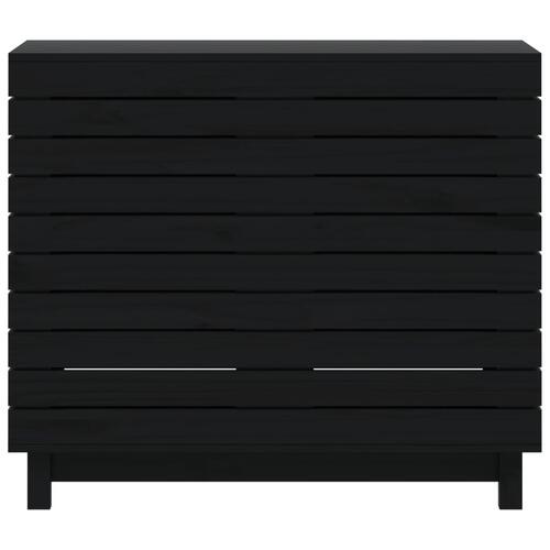 Vasketøjskurv 88,5x44x76 cm massivt fyrretræ
