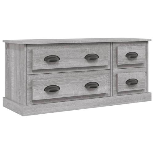Tv-bord 100x35,5x45 cm konstrueret træ grå sonoma-eg