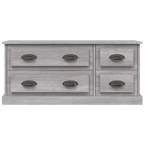 Tv-bord 100x35,5x45 cm konstrueret træ grå sonoma-eg
