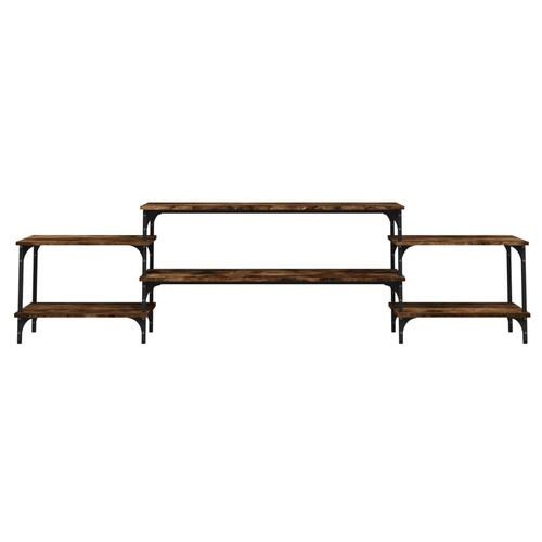 Tv-bord 197x35x52 cm konstrueret træ røget egetræsfarve
