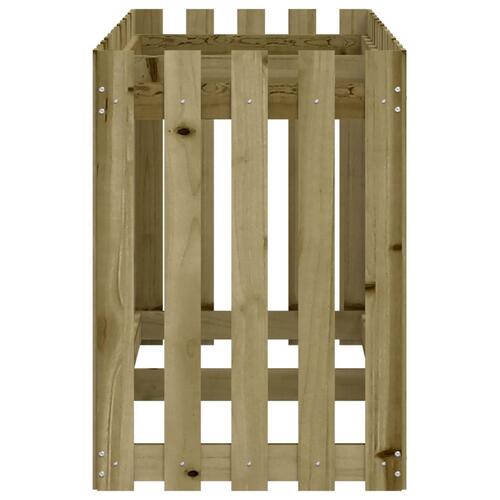 Højbed med stakitdesign 150x50x70 cm imprægneret fyrretræ