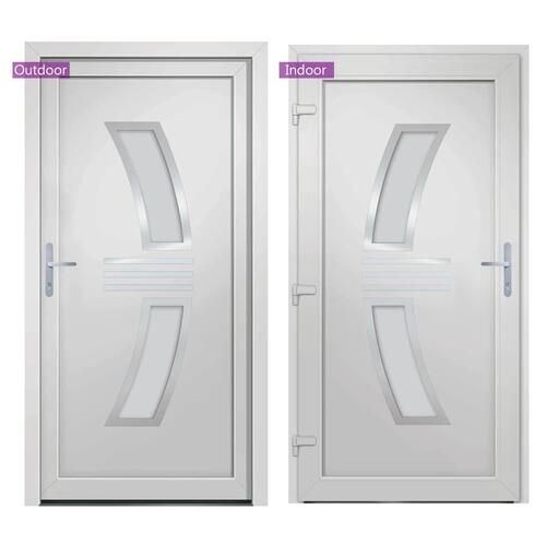 Hoveddør 98x200 cm PVC hvid