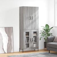 Højskab 69,5x34x180 cm konstrueret træ grå sonoma-eg
