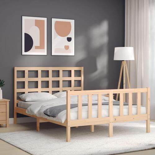 Sengeramme med sengegavl Small Double massivt træ