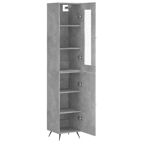 Skab 34,5x34x180 cm konstrueret træ betongrå