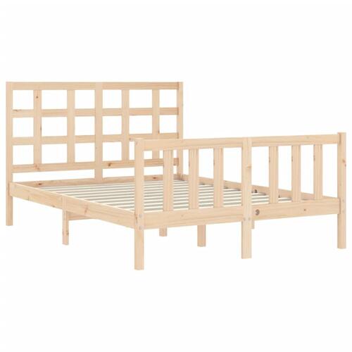 Sengeramme med sengegavl Small Double massivt træ