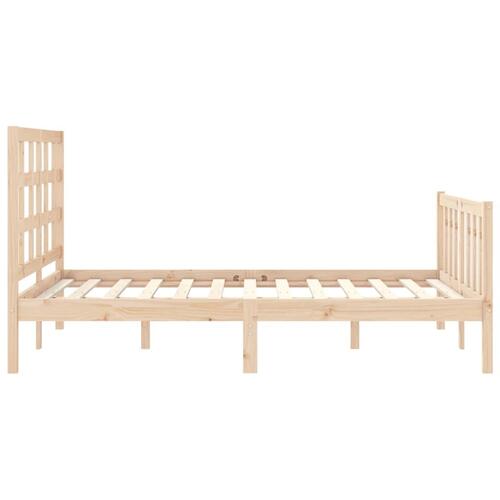 Sengeramme med sengegavl Small Double massivt træ