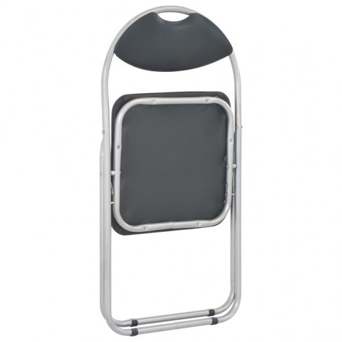 Sammenklappelige spisebordsstole 2 stk. sort kunstlæder