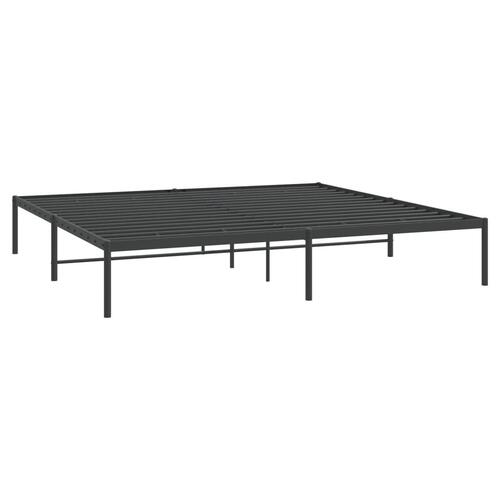 Sengeramme 200x200 cm metal sort