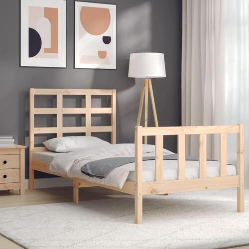 Sengeramme uden madras 90x190 cm massivt fyrretræ