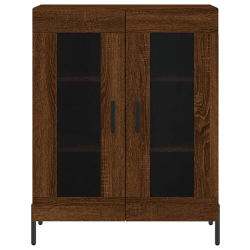 Højskab 69,5x34x180 cm konstrueret træ brun egetræsfarve