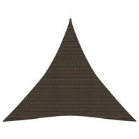 Solsejl 160 g/m² 3,6x3,6x3,6 m HDPE brun