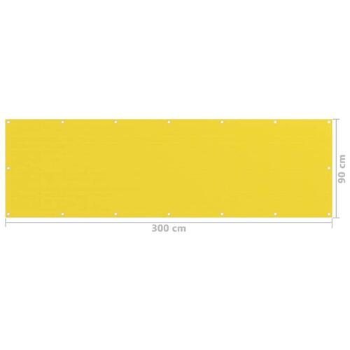 Altanafskærmning 90x300 cm HDPE gul