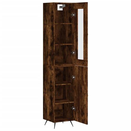 Skab 34,5x34x180 cm konstrueret træ røget egetræ