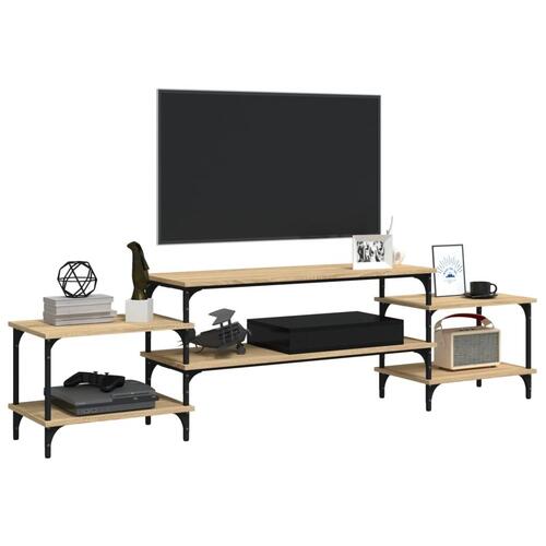 Tv-bord 197x35x52 cm konstrueret træ sonoma-eg