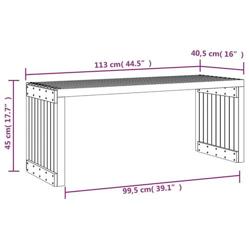Havebænk 212,5x40,5x45 cm udvideligt design imprægneret fyr