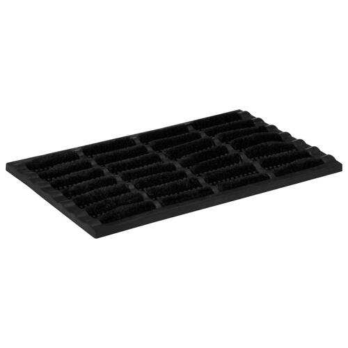 Dørmåtte 40x60 cm rektangulær gummi og coir