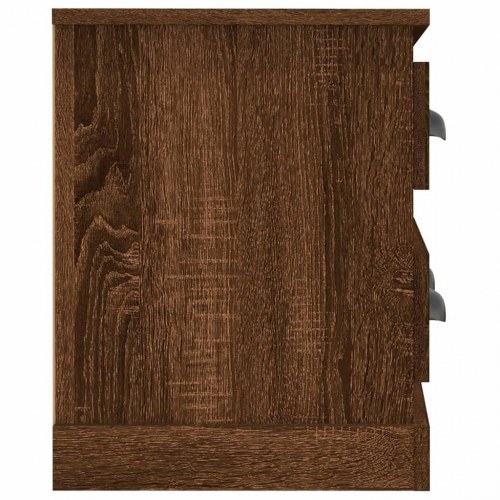 Tv-bord 100x35,5x45 cm konstrueret træ brun egetræsfarve