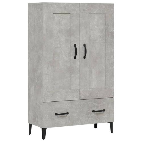 Skab 70x31x115 cm konstrueret træ betongrå