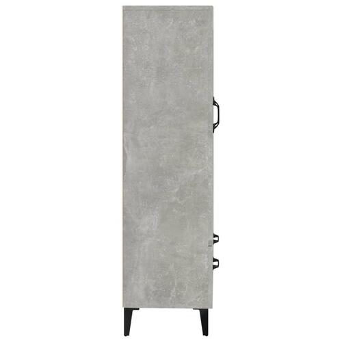 Skab 70x31x115 cm konstrueret træ betongrå